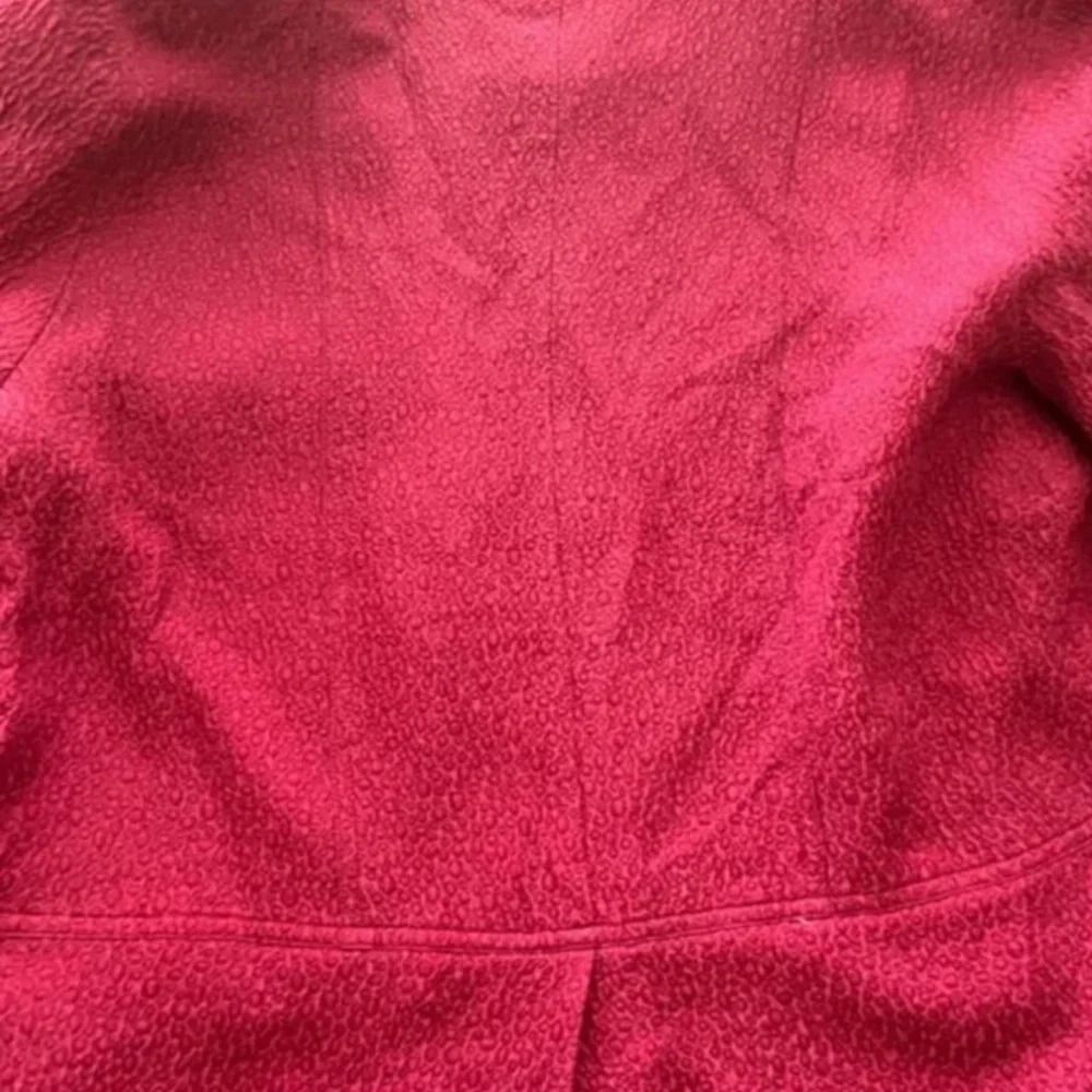Chico's Dark Red Peplum Style Jacket - Textured Fabric, Size 1 (Small) - EUC - Picture 12 of 14